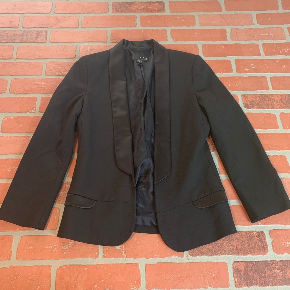 MNG by Mango Black Classic Blazer Tuxedo Coat